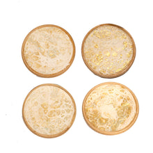 Load image into Gallery viewer, Oatmeal Gold Abstract Coasters - Round